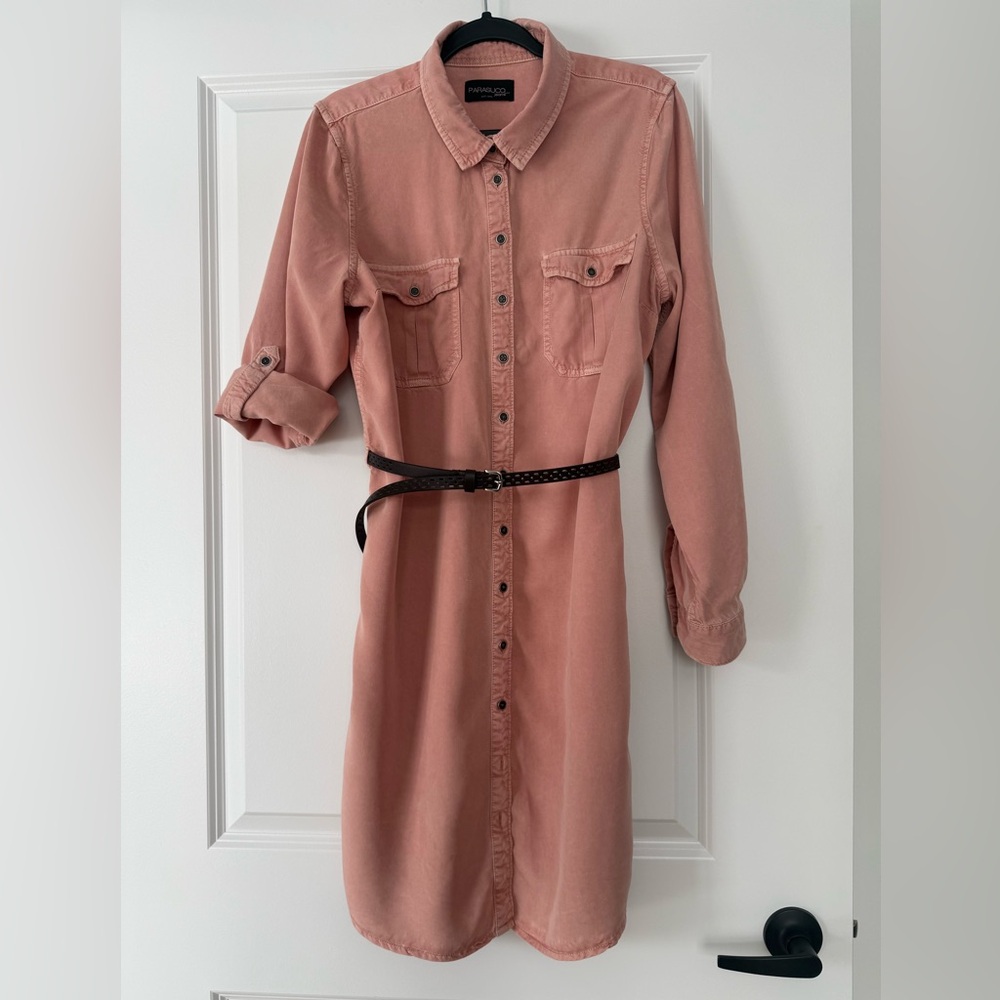 Parasuco Rose-Mauve Button-Front Midi Dress
